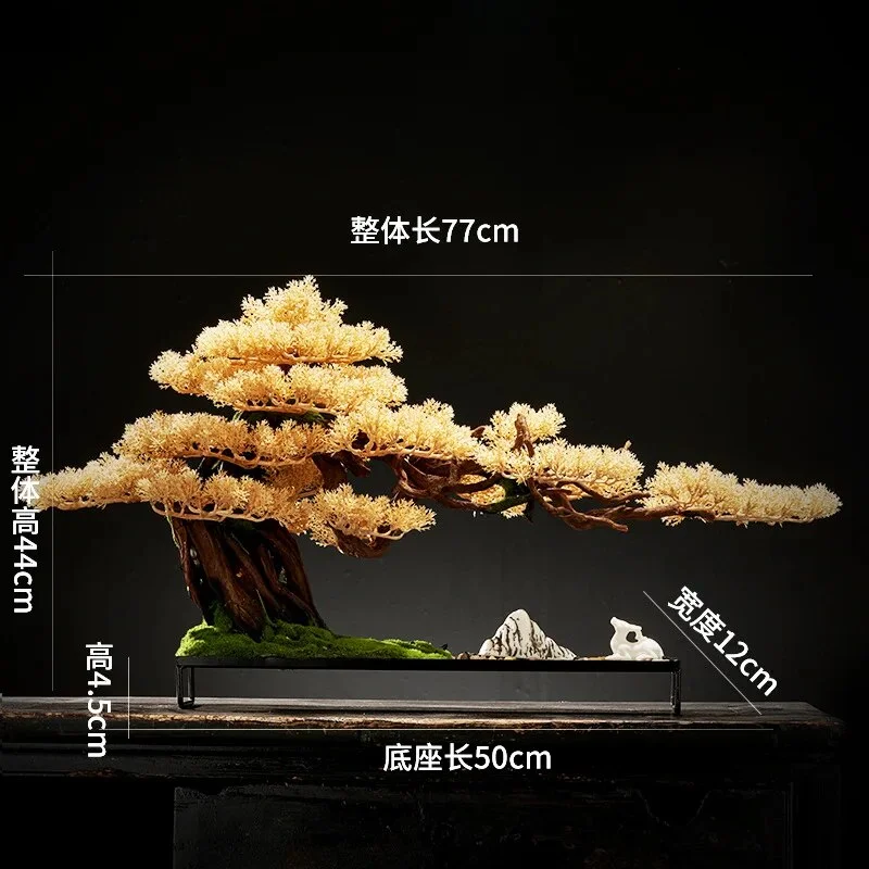 Athvotar Welcome Pine Bonsai Artificial Green Plant, Potted Landscape, Home Porch, Living Room, Office Pines, Soft Decoration