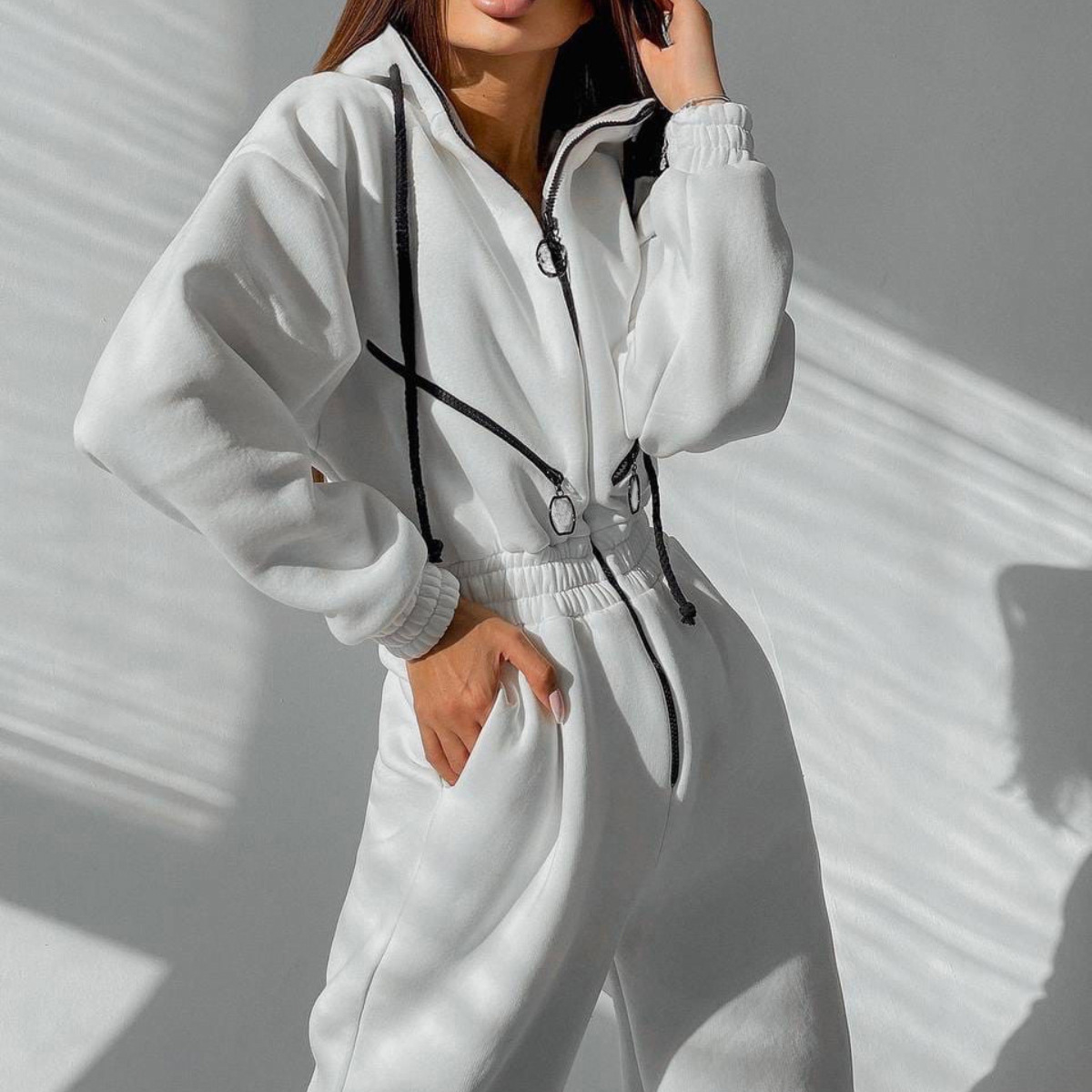Women's Athletic Hooded Jumpsuit
