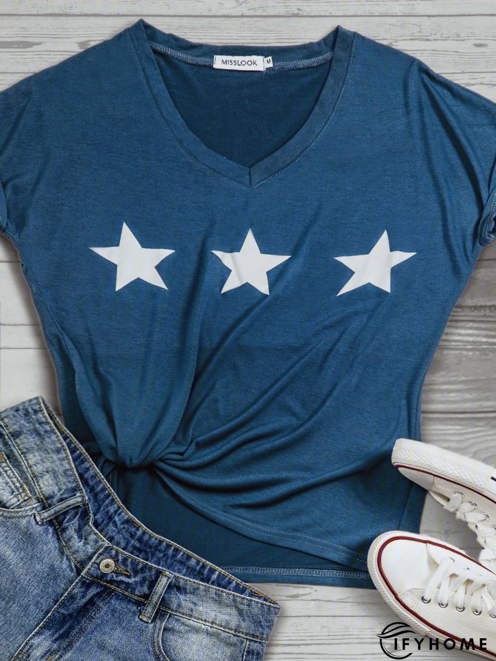 Blue Star Short Sleeve T-shirt | IFYHOME