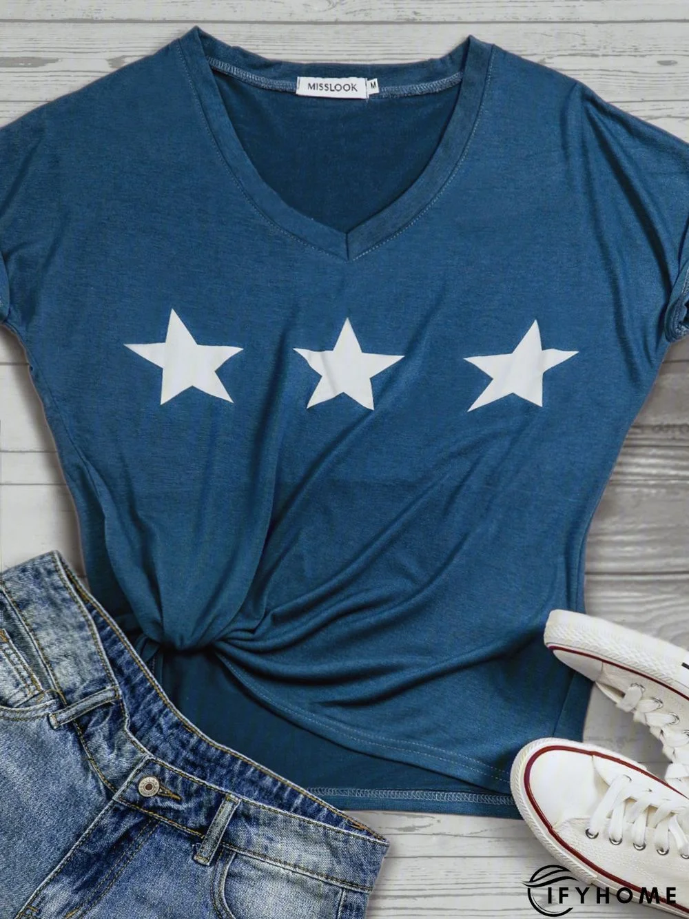 Blue Star Short Sleeve T-shirt | IFYHOME