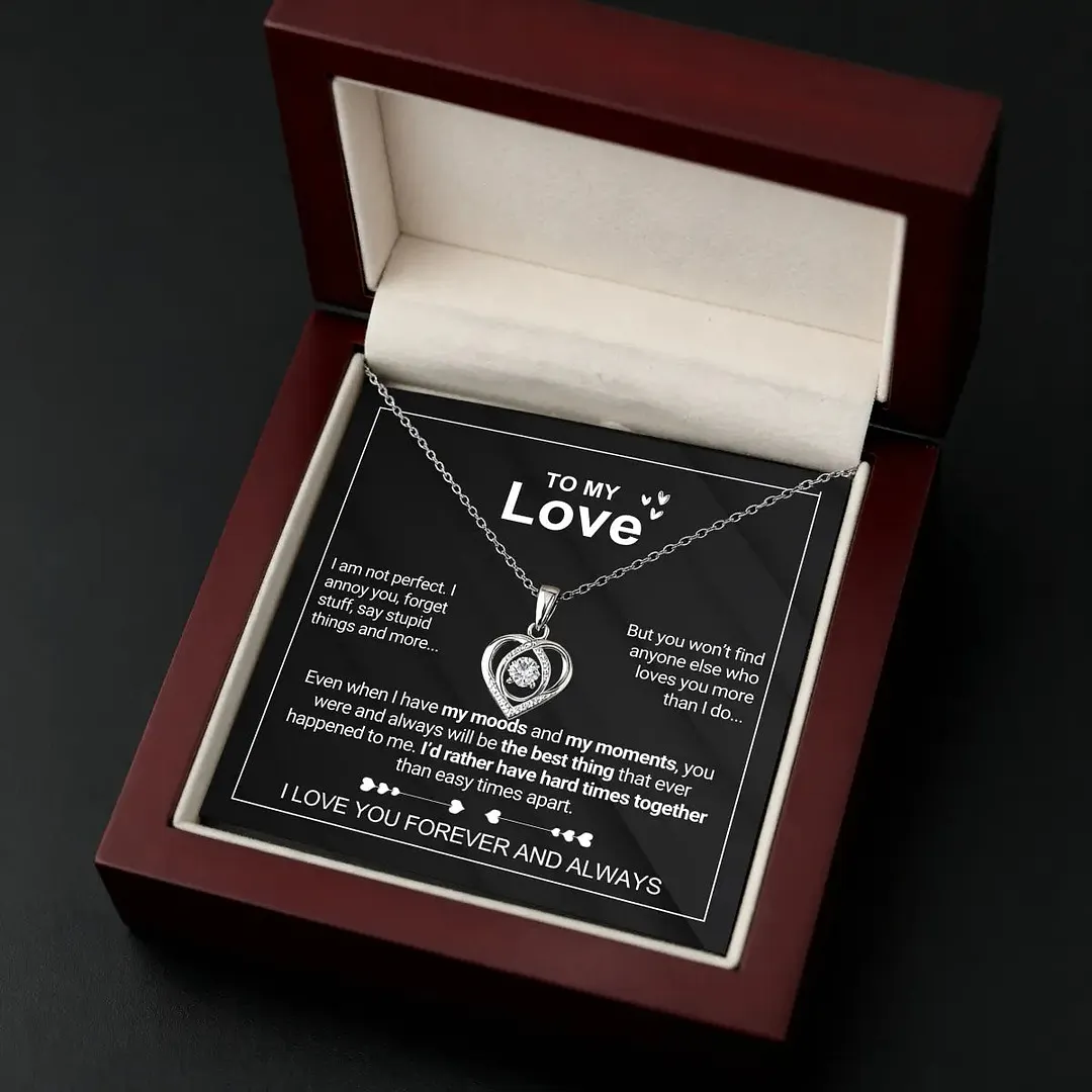 To My Wife - Forever & Always Heart Necklace
