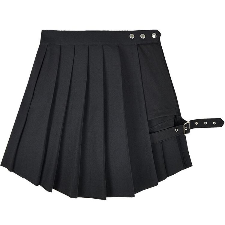 Black K-pop Pleated Skirt - Gotamochi Kawaii Shop, Kawaii Clothes