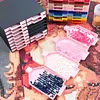 16Pcs Rhinestone Tray Storage Rack Set Large Capacity Diamond Painting Storage Tray Stackable Drilling Disc Rack for DIY Crafts Rhinestones Sorting Trays (Black)