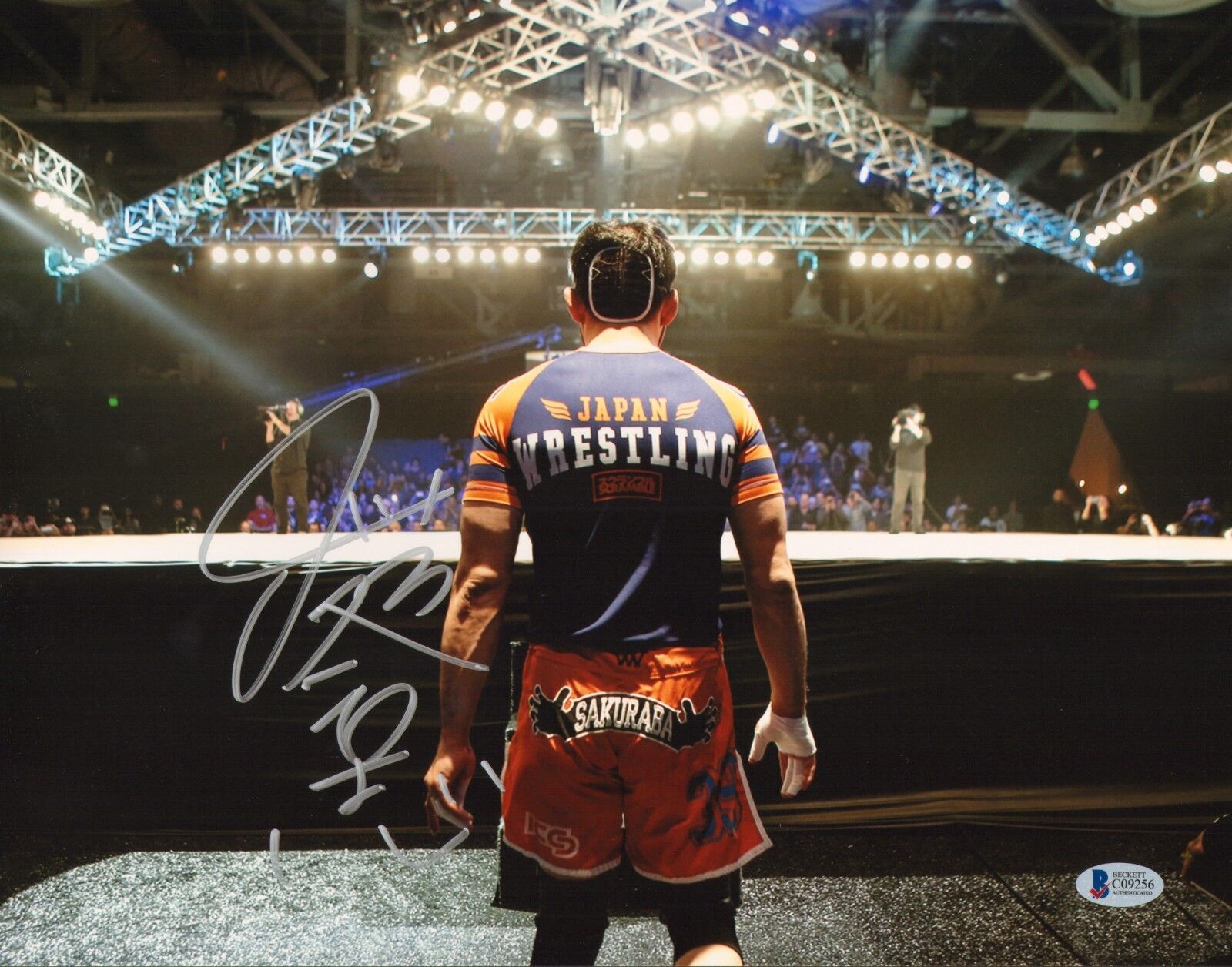 Kazushi Sakuraba Signed 11x14 Photo Poster painting BAS Beckett COA Pride FC Metamoris V Picture