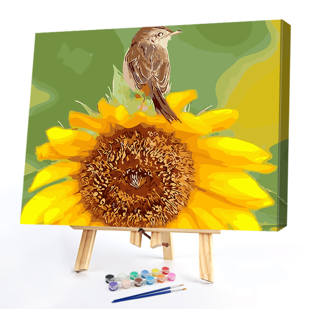 

40*50CM - Paint By Numbers - Sunflower and Bird, 501 Original