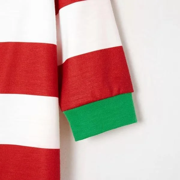 Christmas Red Stripe Family Matching Onesie Pajamas