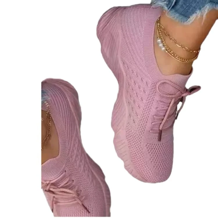 Breakj Breakj Spring And Autumn Flying Sports Single Shoes Women's Shoes Large-Size Mesh Breathable Casual Shoes Women's Shoes