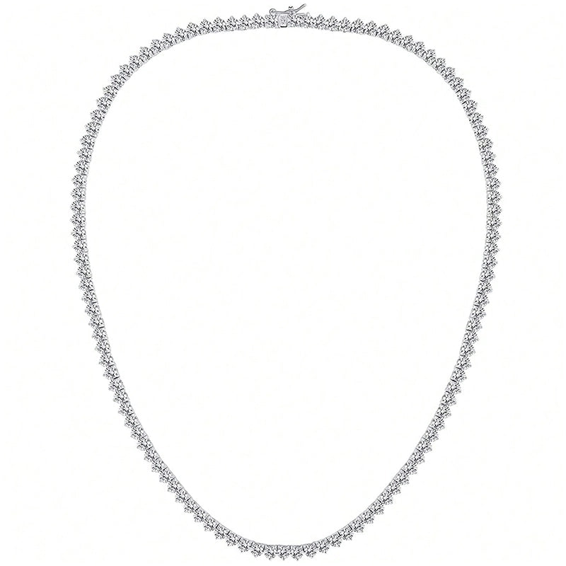 Ig Style Geometric Copper Zircon 18k Gold Plated White Gold Plated Unisex Necklace