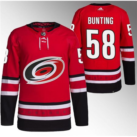Youth Carolina Hurricanes #58 Michael Bunting Red Stitched Jersey