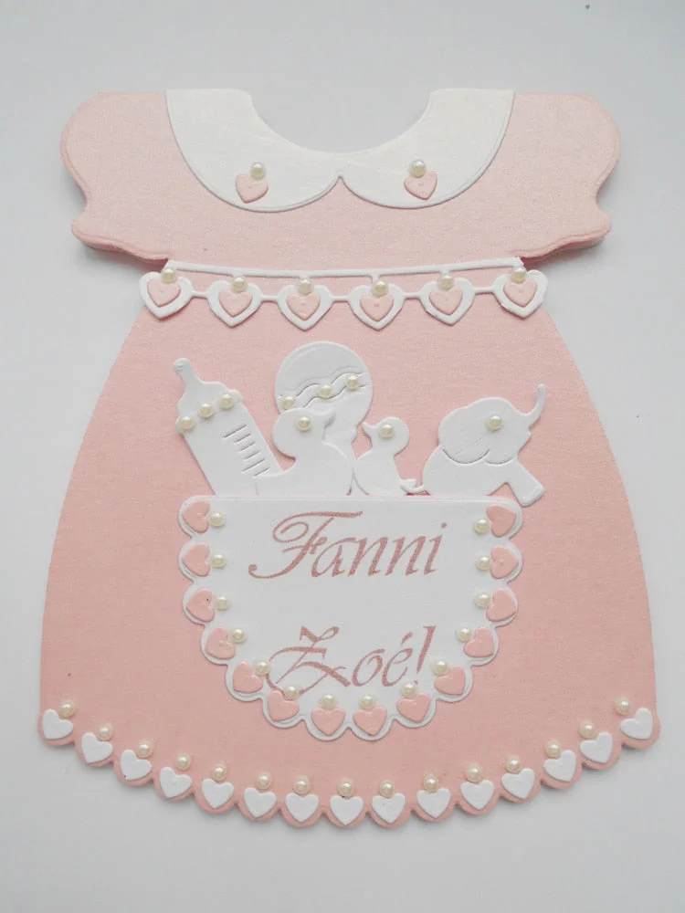 Butterfly Baby dress new Metal Cutting Dies for decor card DIY Scrapbooking stencil Paper Craft  clothes for boys and girls Dies