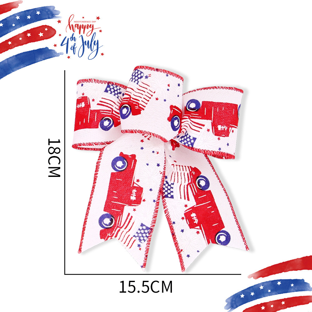 Independence Day Flag Bow wearshes