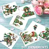 6PCS DIY Diamond Art Greeting Cards Christmas Elf Congratulations Cards & Gift