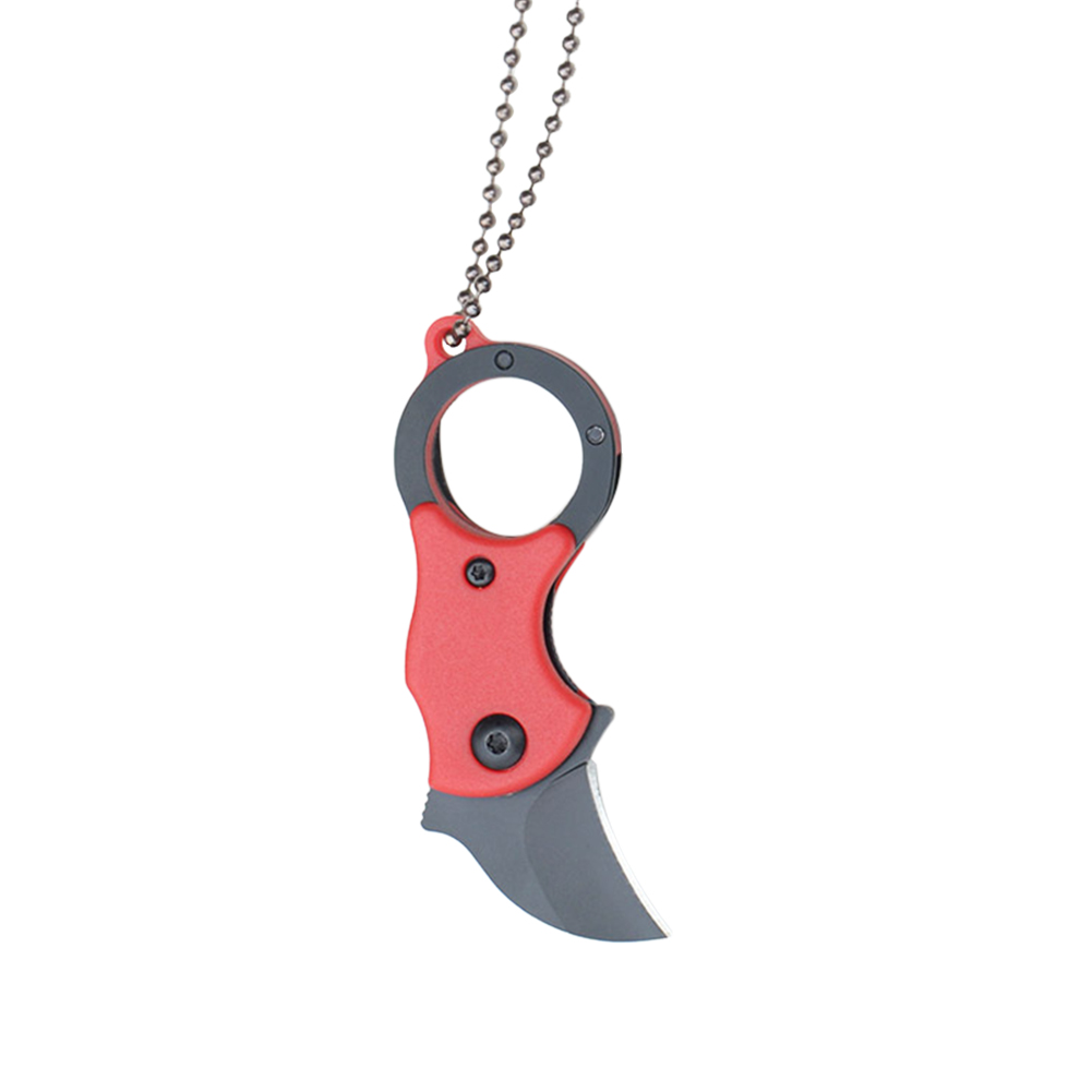 

Portable Claw Knives Key Chain Necklace Outdoor Survival EDC Tools (Red), 501 Original