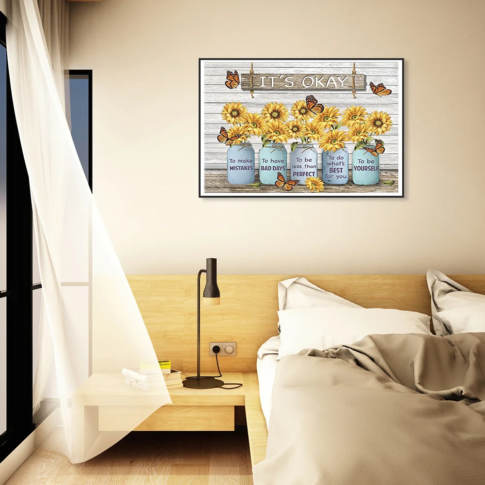 11ct Counted Cross Stitch - Sunflower Vase(50*60cm)