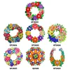 5D DIY Dot Drill Diamond Painting Flower Wreath Kit with Chain Art Pendant Kit