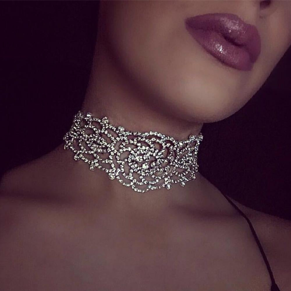 Hollow Rhinestone Sexy Luxury Choker Necklace For Women | Oxredo Shop Ramadan Sale