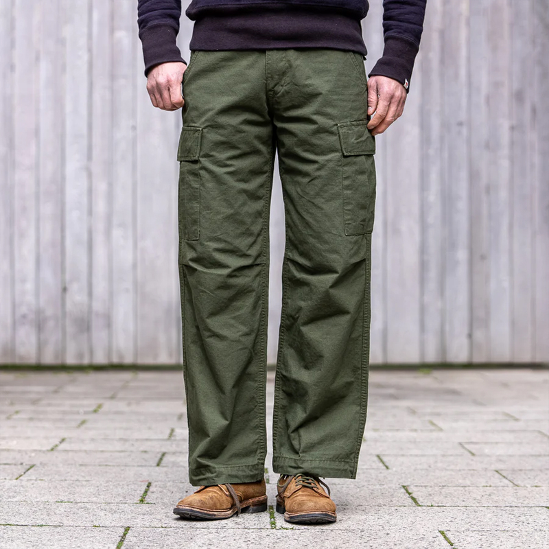 Men's 9,5 oz Ripstop Olive Drab / Loose Straight Pants