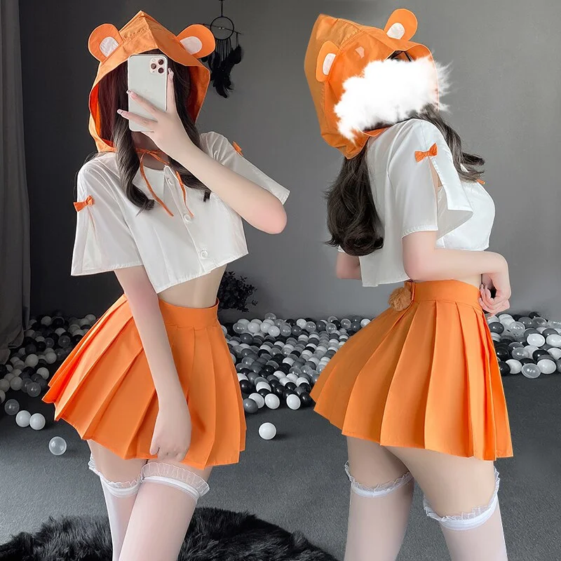 Billionm OJBK Women Naughty Schoolgirl Cosplay Costumes Japanese Kawaii Anime Uniform Mini Skirt Sexy Students Lingerie Roleplay Outfits
