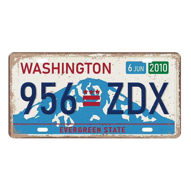 956ZDX - permis de plaque de voiture ancienne - 5.9x11.8inch