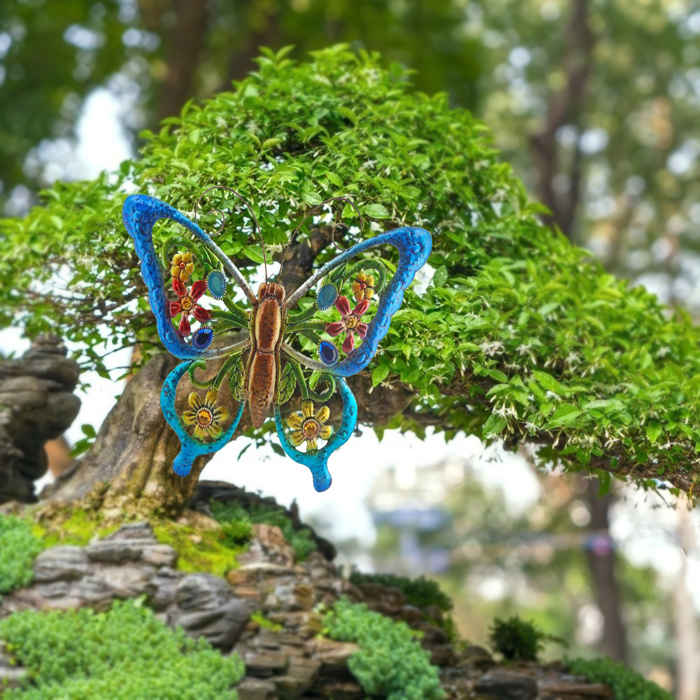 

Butterflies Wrought Iron Handmade Hollow Metal Butterfly Pastoral-3D Night Light, 02, 501 Original