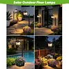 2 In 1 Outdoor Flower Pots Light with Planter Solar Lamp Post Light Freestanding Planters Lamp IP54 Waterproof Decorative Solar Lamp for Terrace Front Pedestrian Hall Decor