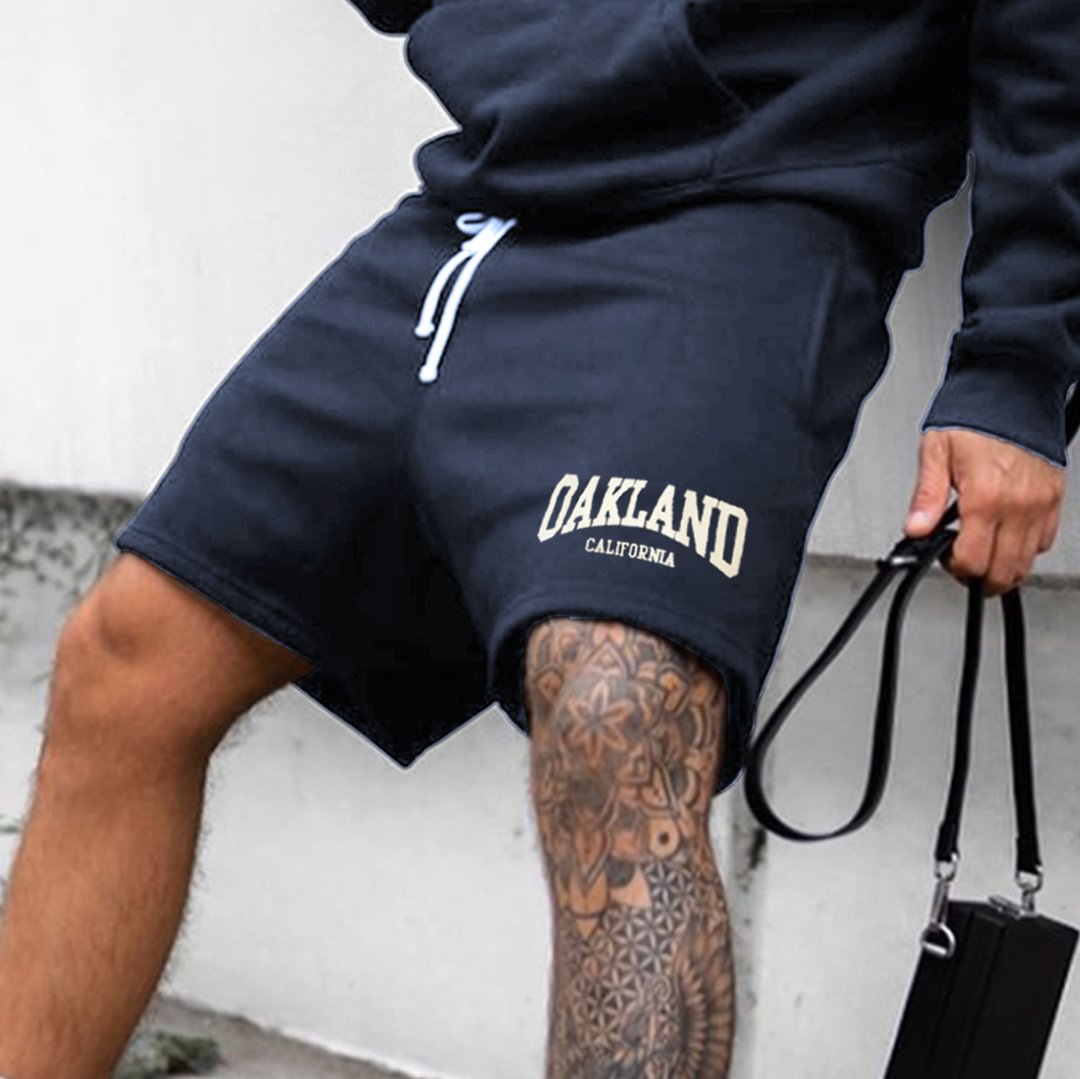 Retro Men's OAKLAND Short Sweatpants、、URBENIE