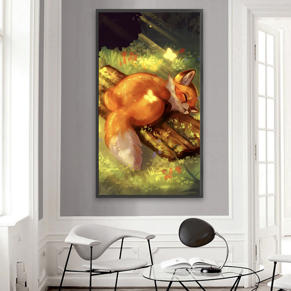 Majestic Fox 40*70cm(canvas) full round drill diamond painting