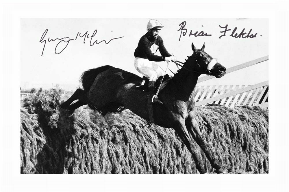 BRIAN FLETCHER & GINGER McCAIN - RED RUM AUTOGRAPH SIGNED Photo Poster painting POSTER