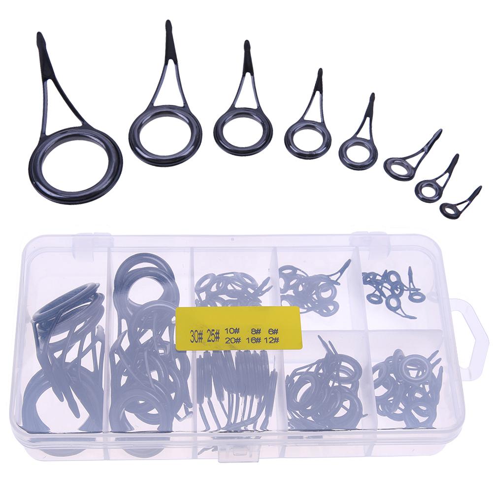 

75pcs Fishing Rod Guides Stainless Steel Eye Rings Kit Fishing Tackle, 501 Original