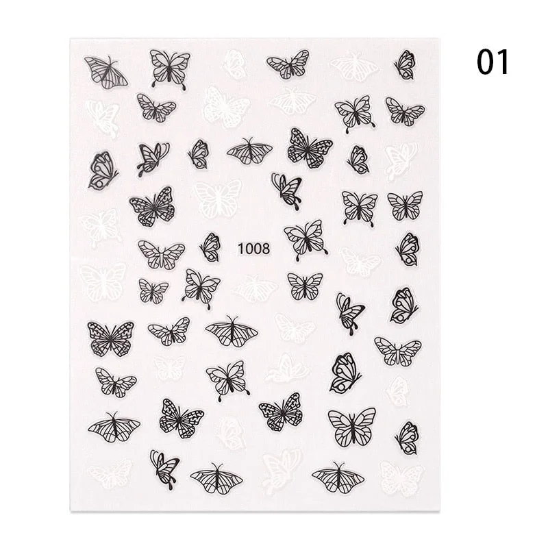 Iridescent Bronzing Fall Leaf 3D Nail Sticker Autumn Gold Black Sparkly Maple Leaves Decals Slider Nail Art Decoration Manicures