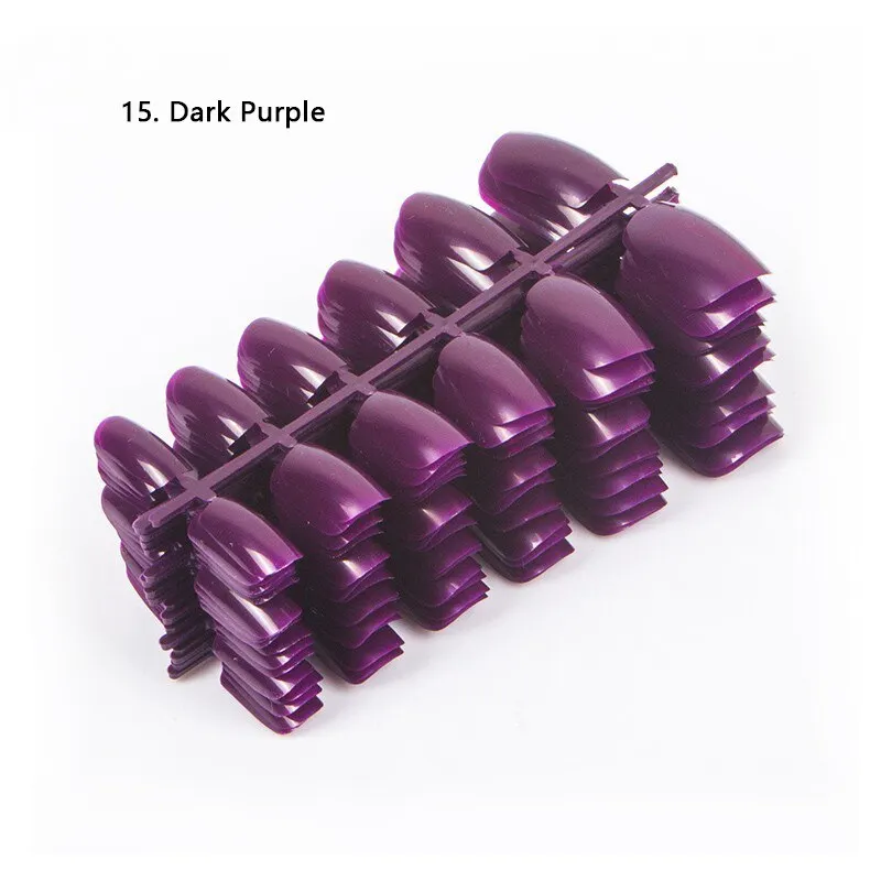 120pcs/pack 20 Colors Full Cover Nail Tips Short Design Fake Nails Square Faux Ongles Acrylic Frenc False Nails Art Tips Tools-Nail Inspo