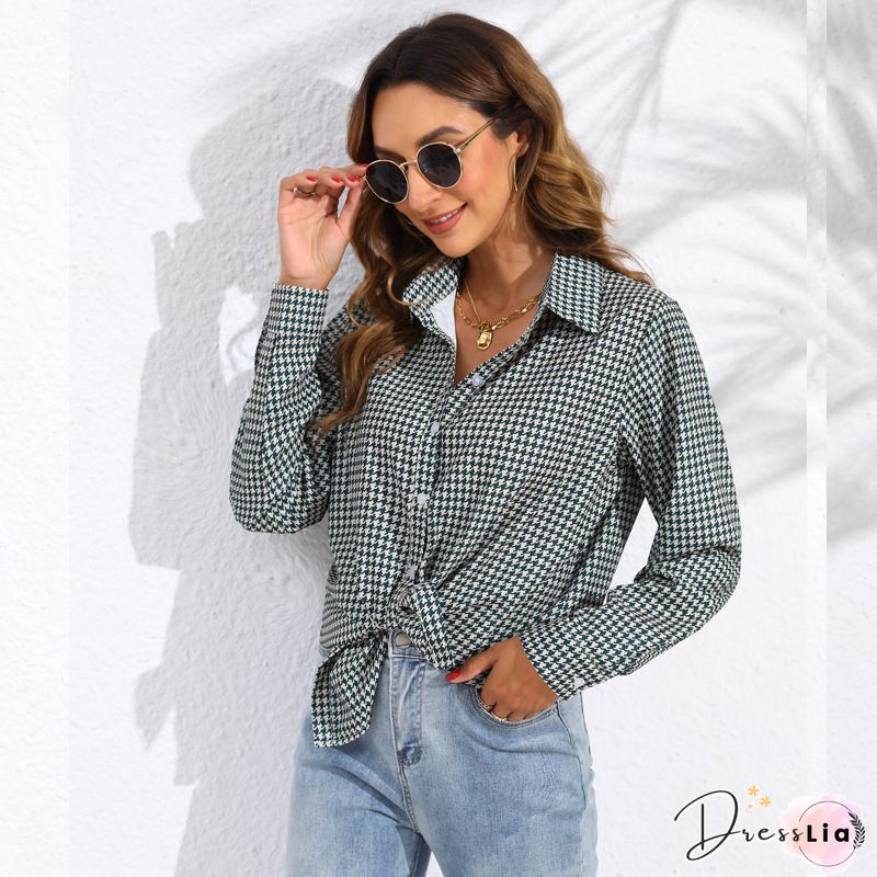 Fashion V Neck Mountains-And-Waters Painting Slim Long Sleeve Shirt