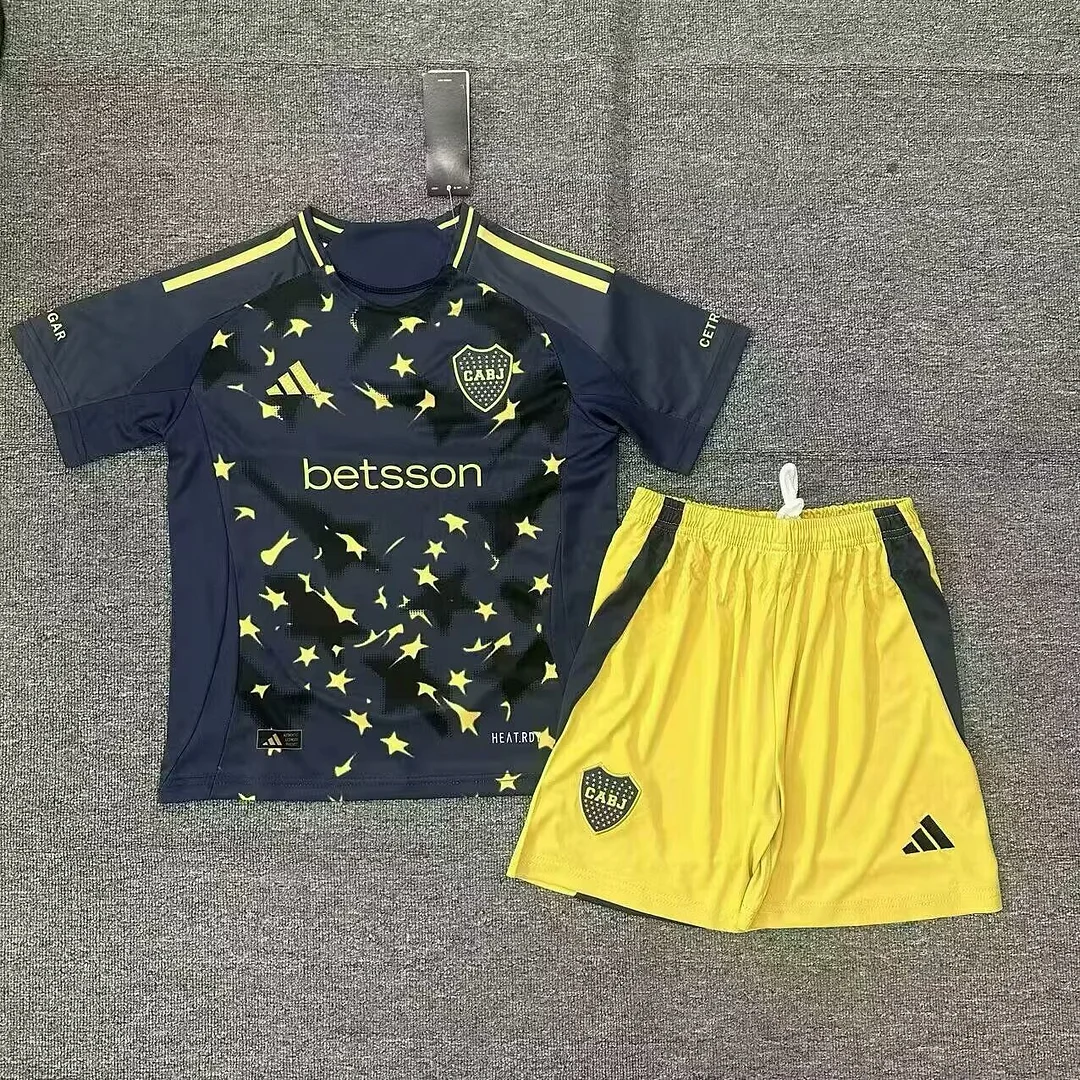 25/26 Boca Juniors Third Away Kids Kit  Football Jersey Thai Quality