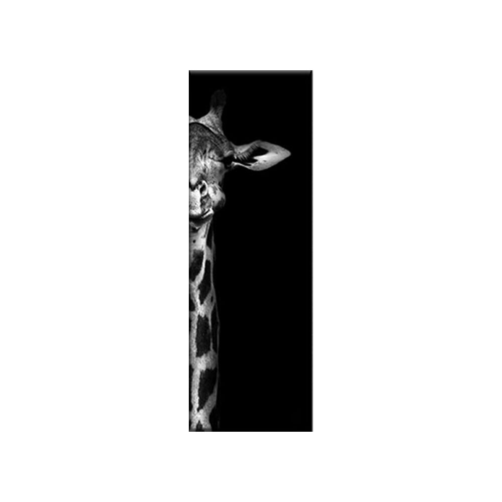 Cotton Tshirt Black And White Giraffe Lion Zebra Elephant Animal Painting Poster Home Decor Wall Art Decoration For Living Room Frameless t -shirt Tee