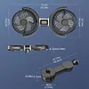Dual Head Car Fan for Backseat 3 Speed Separate Control USB Air Circulation Fan 360 Degree Rotatable for Sedan SUV RV Truck Vehicle