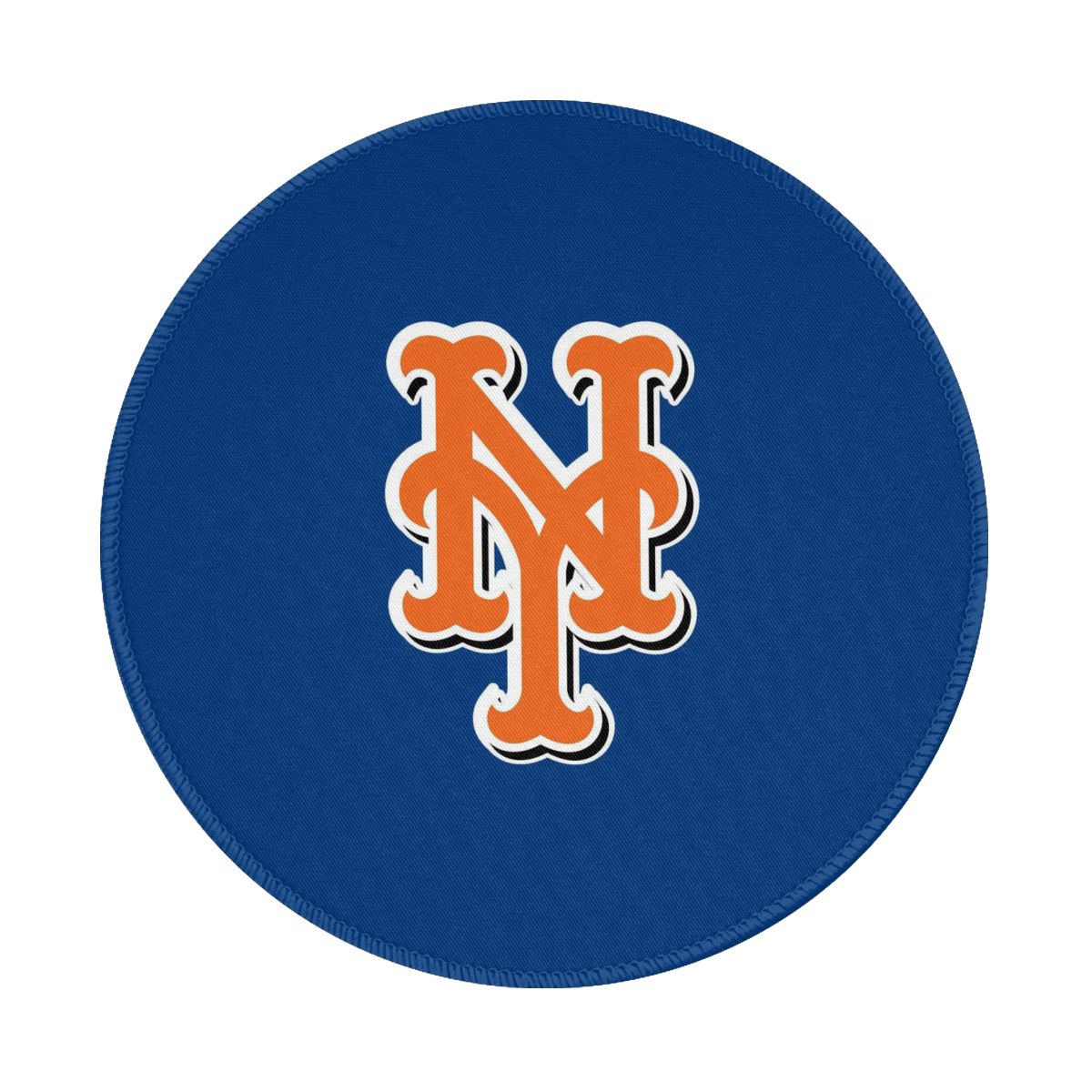 New York Mets Orange Logo Non-Slip Rubber Round Mouse Pad