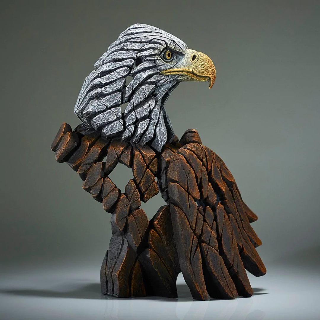 Line animal sculpture-Eagle Bust - Bald