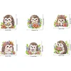 6Pcs Acrylic Spring Flower Hedgehog DIY Diamond Art Refrigerator Magnets Sticker
