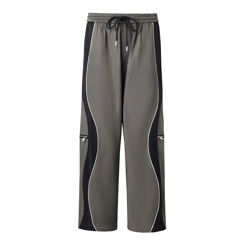 Sopula Unisex American Retro Loose Bella Drag Line Contrasting Color Sweatpants - SOPULA