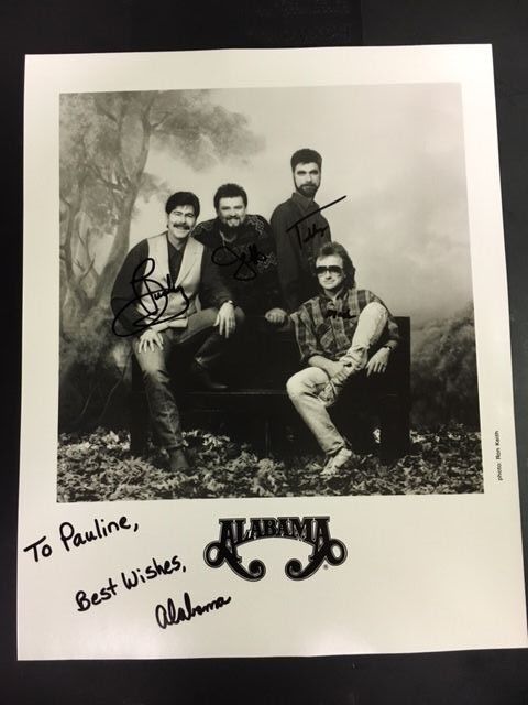 Alabama Musical Group(4) Autographed 8 x 10 Vintage Photo Poster painting(Early Years) COA