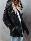 Women's Fashion Camouflage Pocket Padded Jacket Outerwear