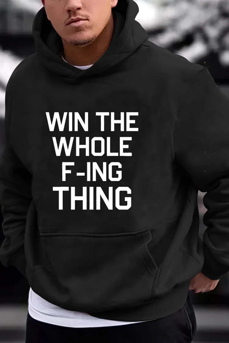 Tiboyz Win The Whole F-ing Thing Print Men's Hoodie