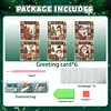 6pcs Plaid Vintage DIY Diamond Painting Cards Art 15x15cm for Adults