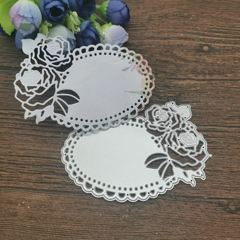 Roses picture lace card Metal Cutting Dies Stencils For DIY Scrapbooking Decorative Embossing Handcraft Die Cutting Template