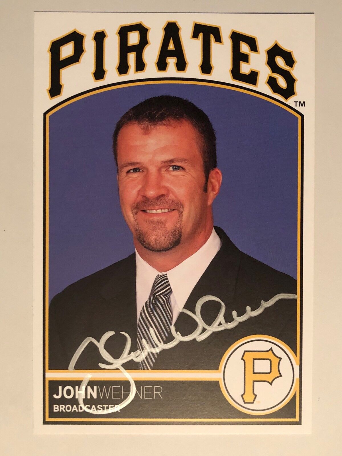 John Wehner SIGNED AUTOGRAPHED POSTCARD SIZE Pittsburgh PIRATES Photo Poster painting 4X6