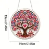 Diamond Painting Acrylic Single-Side Heart Tree of Life Hanging Pendant Home Decor