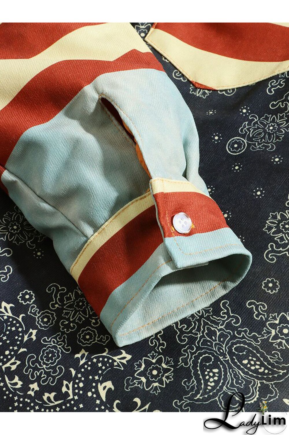 Multicolor Fashion Casual Print Split Joint Hooded Collar Outerwear