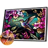 Diamond Painting-Round AB Drill Stained Glass Hummingbird(55*45 CM)