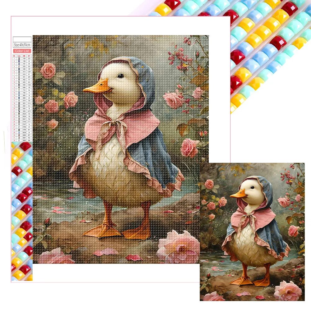 5D DIY Full Square Drill Diamond Painting Duck Kit Home Decor Art Craft ...