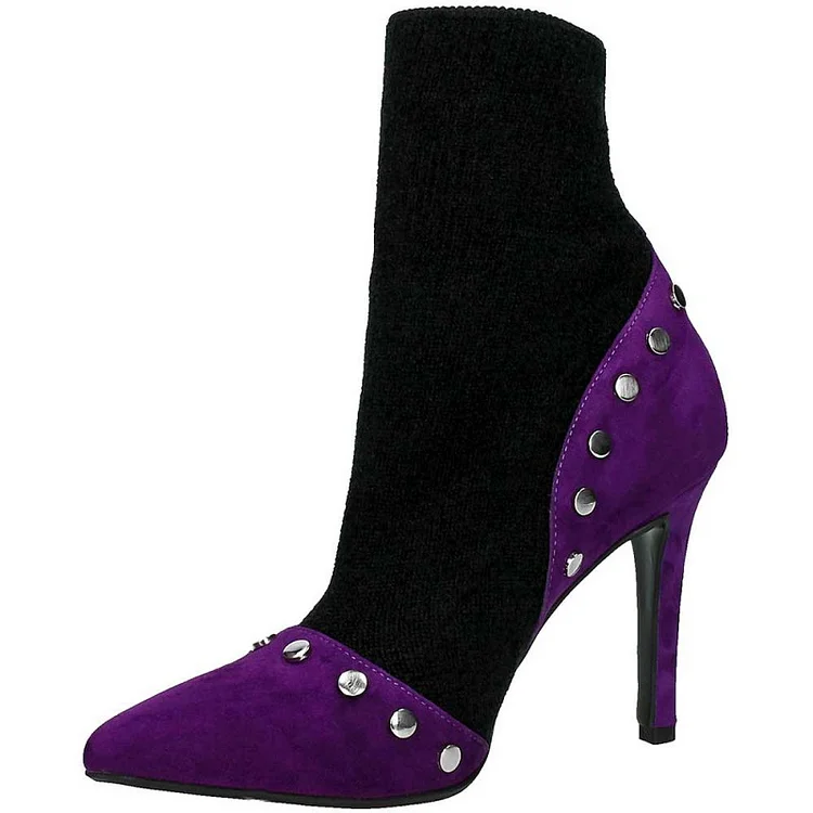 Purple hot sale sock boots